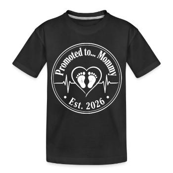 Promue Mama Est. 2026 Nouvelles du bébé - T-shirt bio Premium Enfant - noir - Devant