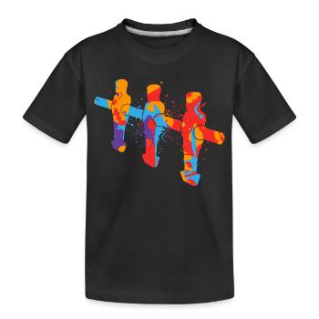 Foosball table colorful foosball table children's table football - Kids' Premium Organic T-Shirt - black - Front