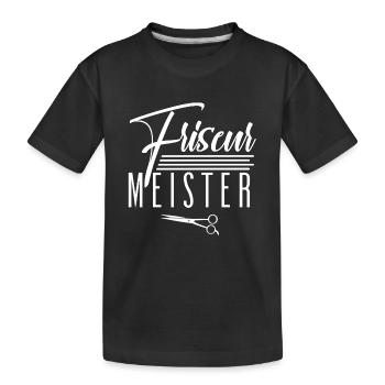 Friseur Meister - Kinder Premium Bio T-Shirt - Schwarz - Vorne