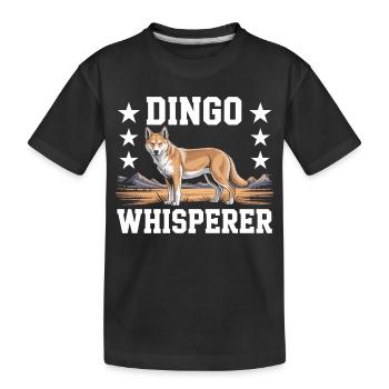 Dingo Australian Wild Dog Animal Lover Design - Kids' Premium Organic T-Shirt - black - Front