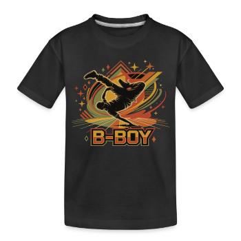 B-Boy Breakdance Hip Hop Streetstyle - Kids' Premium Organic T-Shirt - black - Front