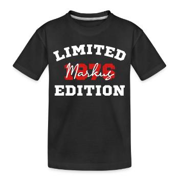 Limitierte Edition 1976 Markus  Geburtstag Shirt - Kinder Premium Bio T-Shirt - Schwarz - Vorne