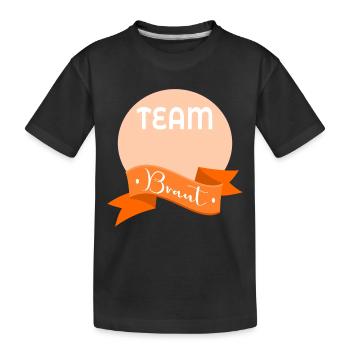 Team Braut - Kinder Premium Bio T-Shirt - Schwarz - Vorne