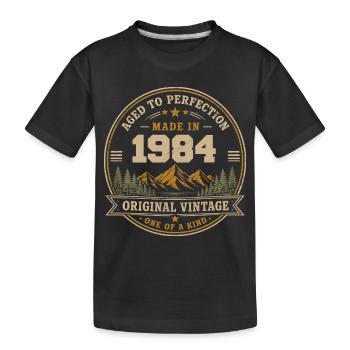 1984 Retro 1984 Vintage 1984 Geschenk 1984 - Kinder Premium Bio T-Shirt - Schwarz - Vorne