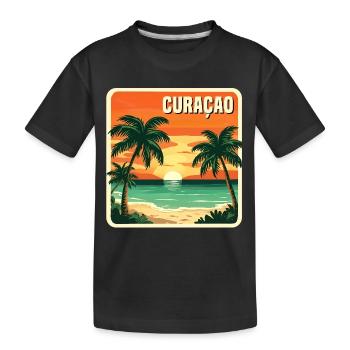 Curacao - Kinder Premium Bio T-Shirt - Schwarz - Vorne