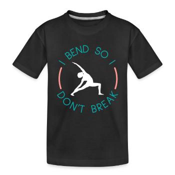 Yoga - Kids' Premium Organic T-Shirt - black - Front