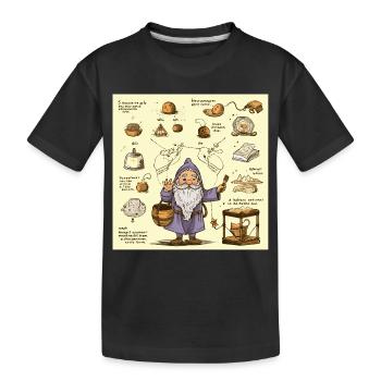 Magicien de cuisine d’alchimie - T-shirt bio Premium Enfant - noir - Devant