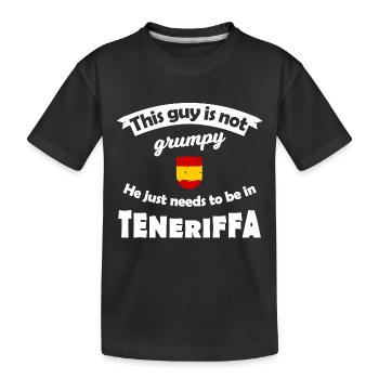 Nicht grummelig in Teneriffa - Kinder Premium Bio T-Shirt - Schwarz - Vorne