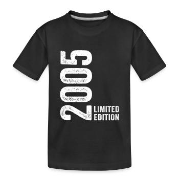 2005 Limited Edition 21 Years Anniversary - Kids' Premium Organic T-Shirt - black - Front