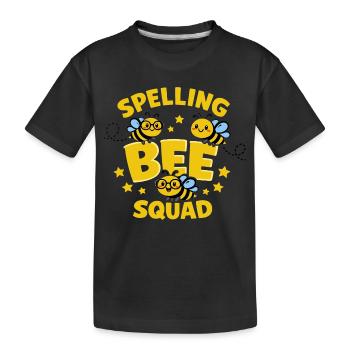 Spelling Bee Squad Humour École Abeille - T-shirt bio Premium Enfant - noir - Devant