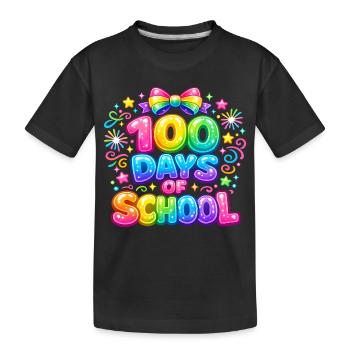 100 Jours d'École Arc-en-Ciel Magique - T-shirt bio Premium Enfant - noir - Devant