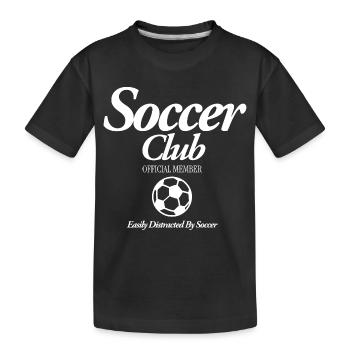 Soccer CLub - Kinder Premium Bio T-Shirt - Schwarz - Vorne