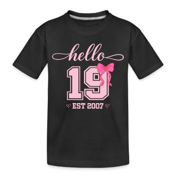 Bonjour 19 Est 2007 Designer pour l’anniversaire des femmes - T-shirt bio Premium Enfant - noir - Devant