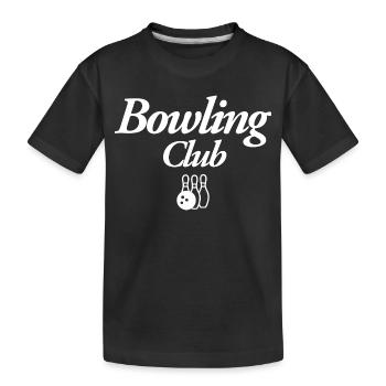 Bowling Club - Kinder Premium Bio T-Shirt - Schwarz - Vorne