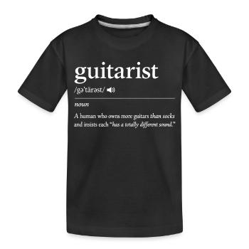 Definition Gitarrist Humor Musiker Geschenk - Kinder Premium Bio T-Shirt - Schwarz - Vorne