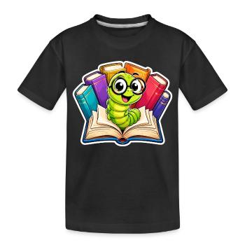 Rat de bibliothèque joyeux - T-shirt bio Premium Enfant - noir - Devant