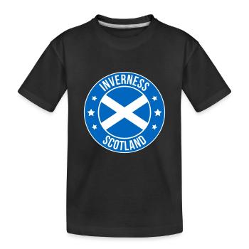 Insigne du blason d’Inverness en Écosse - T-shirt bio Premium Enfant - noir - Devant