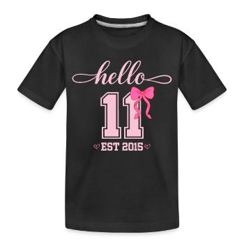 Bonjour naissance de la fille Coquette Bow 11 Est 2015 - T-shirt bio Premium Enfant - noir - Devant