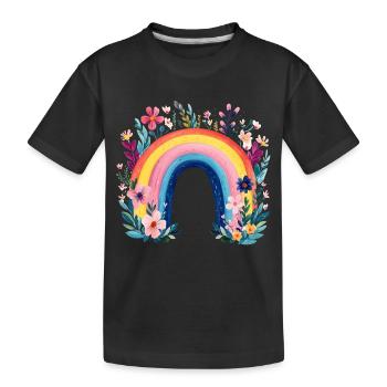 Lovely Rainbow - Kids' Premium Organic T-Shirt - black - Front