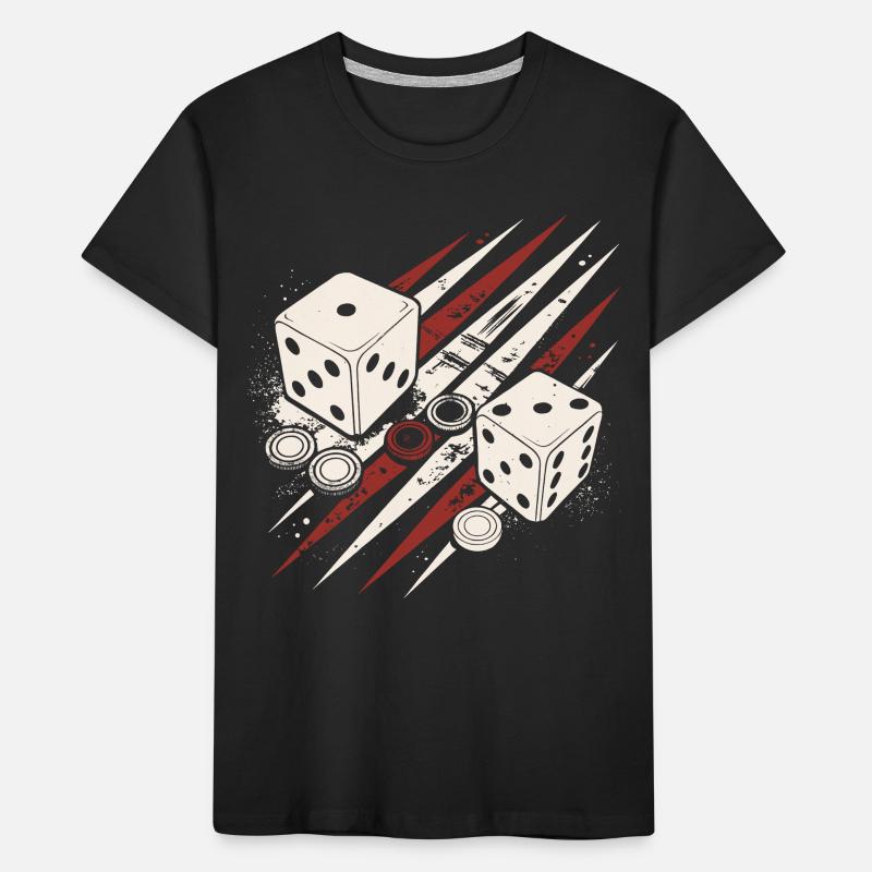 Backgammon | Jeu de société | Don T-shirt bio Premium Enfant
