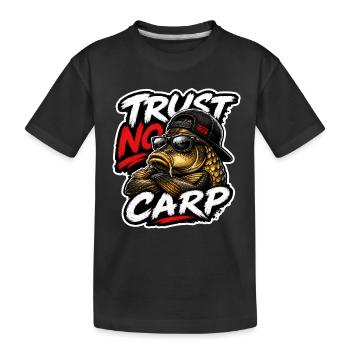 Karpfenfischer-Hemd – Design für Karpfenabhängige - Kinder Premium Bio T-Shirt - Schwarz - Vorne