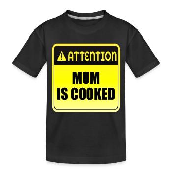 Mum Mood - Kids' Premium Organic T-Shirt - black - Front