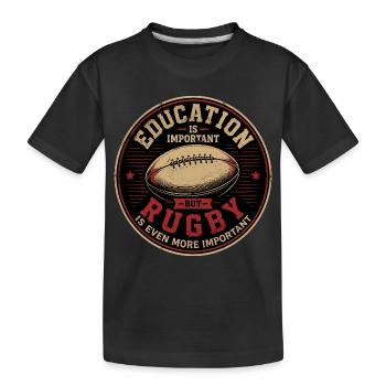 Rugby, Rugby-Sport, Rugby-Humor - Kinder Premium Bio T-Shirt - Schwarz - Vorne