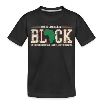 Fierté Afro Black History Month Vintage - T-shirt bio Premium Enfant - noir - Devant