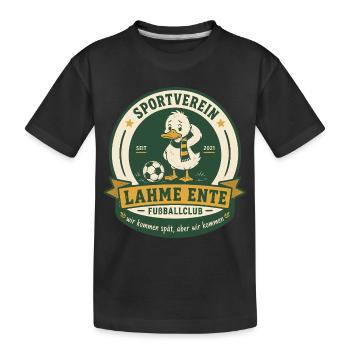 Lahme Ente Fußballclub - Kinder Premium Bio T-Shirt - Schwarz - Vorne