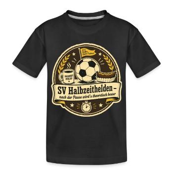 SV Halbzeithelden - Kinder Premium Bio T-Shirt - Schwarz - Vorne