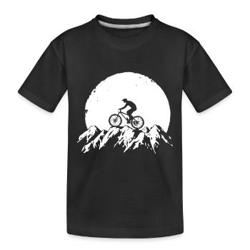 Mountain bike - Kids' Premium Organic T-Shirt - black - Front
