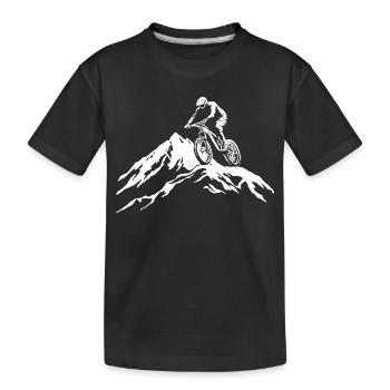 Mountain bike - Kids' Premium Organic T-Shirt - black - Front