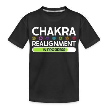 Alignement du chakra - Énergie en flux - T-shirt bio Premium Enfant - noir - Devant