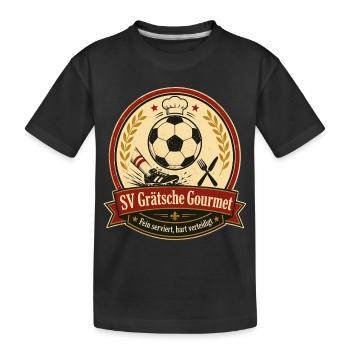 SV Grätsche Gourmet - Kinder Premium Bio T-Shirt - Schwarz - Vorne