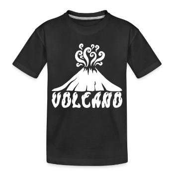 Volcan blanc - T-shirt bio Premium Enfant - noir - Devant