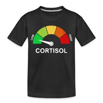 Low Cortisol Scale - Kids' Premium Organic T-Shirt - black - Front