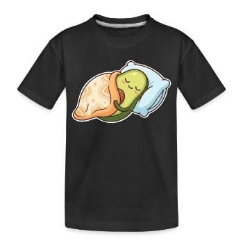 Avocado Schlafen - Kinder Premium Bio T-Shirt - Schwarz - Vorne