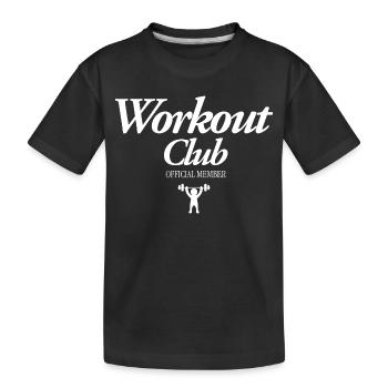 Workout Club - Kinder Premium Bio T-Shirt - Schwarz - Vorne