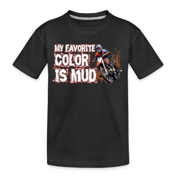 Meine Lieblingsfarbe Ist Schlamm - Kinder Premium Bio T-Shirt - Schwarz - Vorne