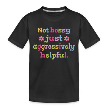 Ce n’est pas déterminant, juste de l’humour utile - T-shirt bio Premium Enfant - noir - Devant