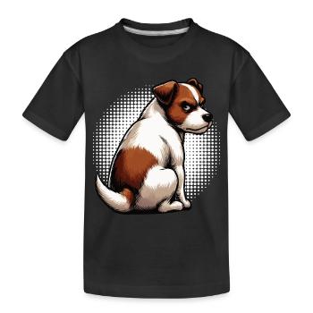 Jack Russel terrier Jack russel owner Jacky - Kids' Premium Organic T-Shirt - black - Front