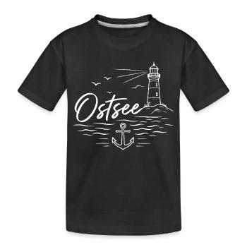 Ostsee - Kinder Premium Bio T-Shirt - Schwarz - Vorne