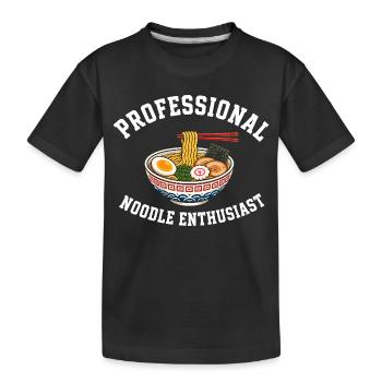 Japanese Ramen Anime Noodles Design - Kids' Premium Organic T-Shirt - black - Front