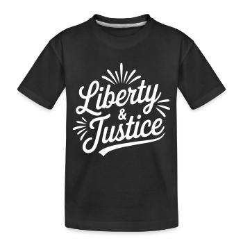 Freiheit & Gerechtigkeit Script - Kinder Premium Bio T-Shirt - Schwarz - Vorne