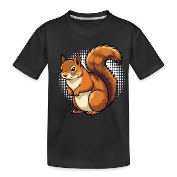 Écureuil Écureuil Écureuil Amoureux des rongeurs - T-shirt bio Premium Enfant - noir - Devant
