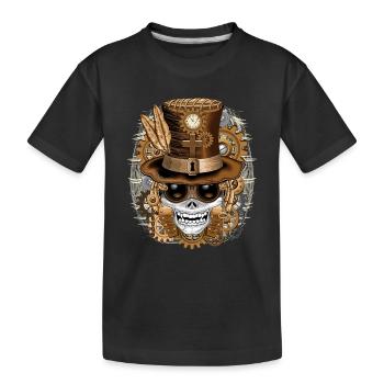 Vaudou steampunk Skull - T-shirt bio Premium Enfant - noir - Devant