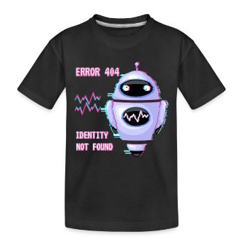 ERREUR 404 : Identité non trouvée - T-shirt bio Premium Enfant - noir - Devant