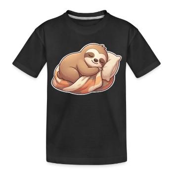 Sommeil paresseux - T-shirt bio Premium Enfant - noir - Devant