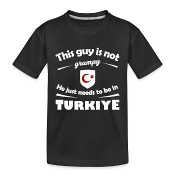 Nicht grimmig in Turkiye Shirt - Kinder Premium Bio T-Shirt - Schwarz - Vorne