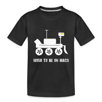 Motif du rover de souhait martien - T-shirt bio Premium Enfant - noir - Devant